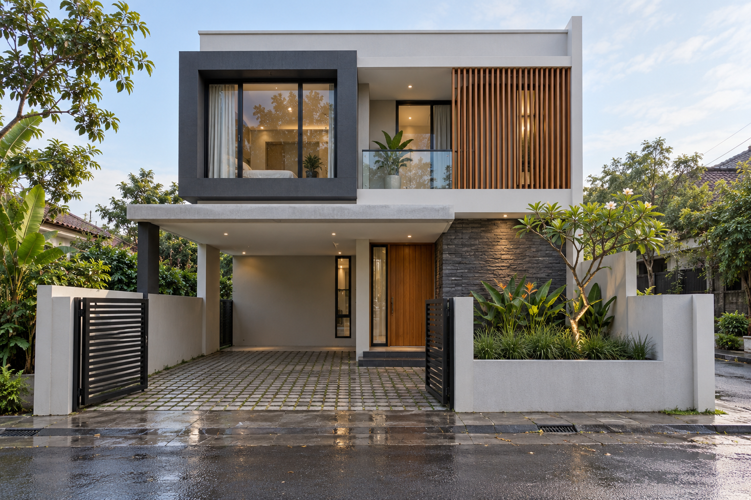 Contoh rumah minimalis dua lantai