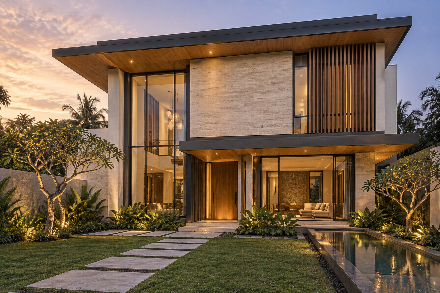 Contoh villa kontemporer